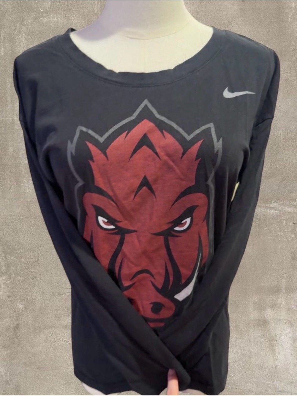 Nike Arkansas Razorbacks black long sleeve shirt